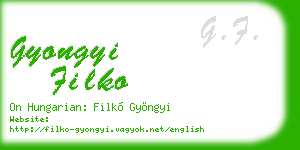 gyongyi filko business card