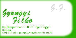 gyongyi filko business card